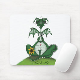 Funny Yogi Dragon Painting Mousepad