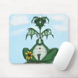 Funny Yogi Dragon Painting Mousepad