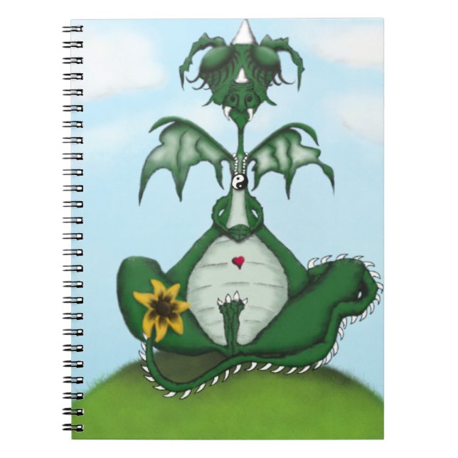 Funny Yogi Dragon Painting Notizblock (Vorderseite)