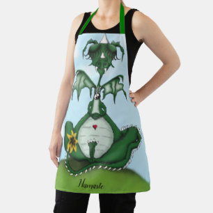 Funny Yogi Dragon Painting Schürze
