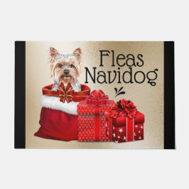 Funny Yorkie Weihnachtsflotte navidog xmas Geschen Fußmatte
