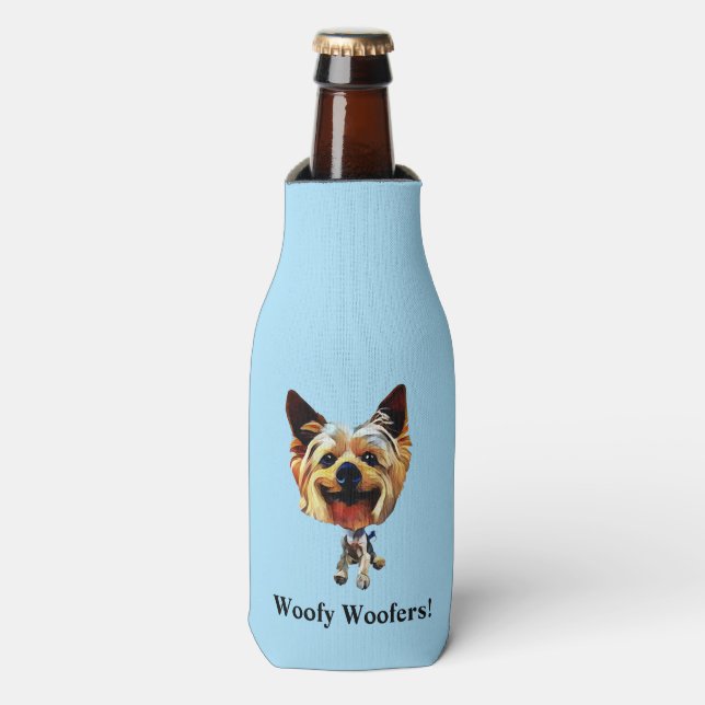 Funny Yorkshire Terrier Bottle Cooler Flaschenkühler (Flaschenvorderseite)