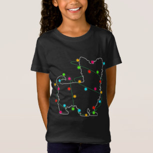 Funny Yorkshire Terrier Christmas Pajama Lights Pu T-Shirt