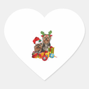 Funny Yorkshire Terrier Herz-Aufkleber
