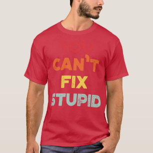Funny you can't fix stupid Vintag Retro Sunset T-Shirt