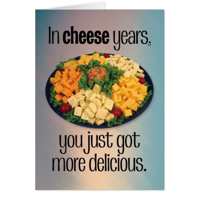 Funny "You just Got Delicious Birthday Card" (Vorne)