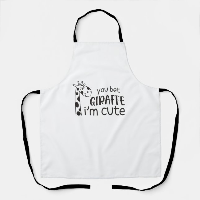 Funny You Wt Giraffe Ich bin Niedlich - Giraffe Lo Schürze (Vorderseite)