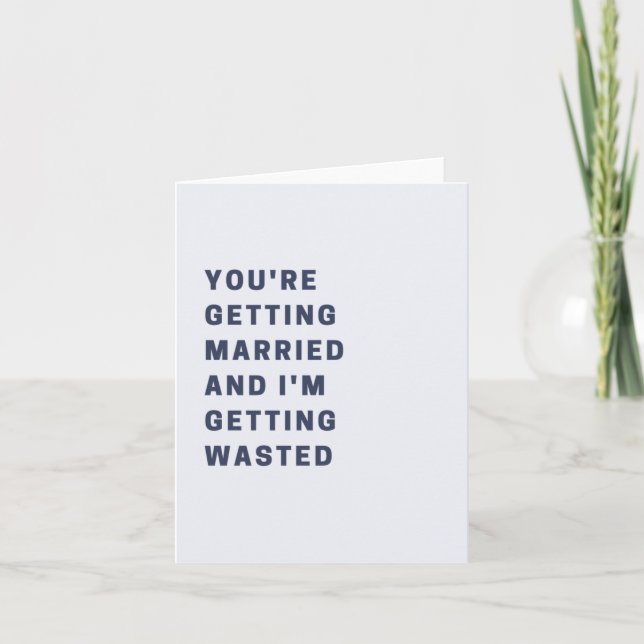 Funny You'be Get Married Wedding Card Dankeskarte (Vorderseite)