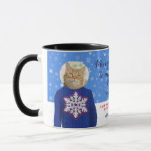 Funny your cat In Ugg Christmas Sweater Foto