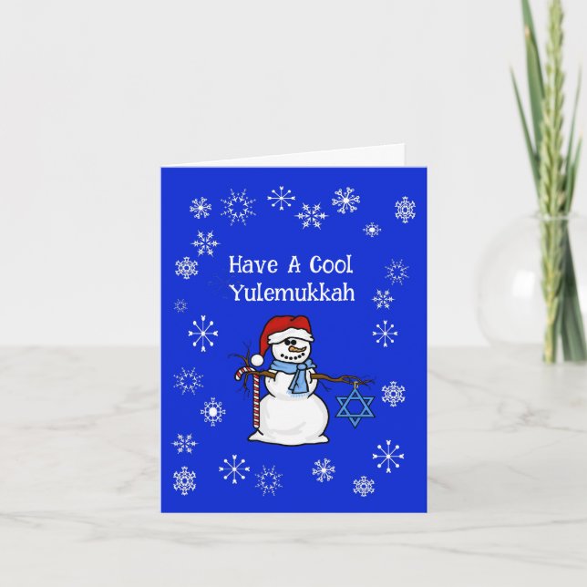 Funny Yulemukkah Chrismukkah Grußkarte Karte (Vorderseite)