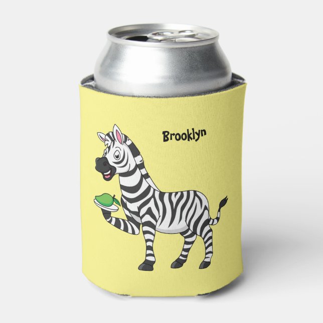 Funny Zebra Cartoon Illustration Dosenkühler (Kanne Vorderseite)