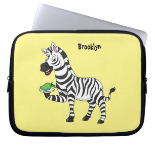 Funny Zebra Cartoon Illustration Laptopschutzhülle