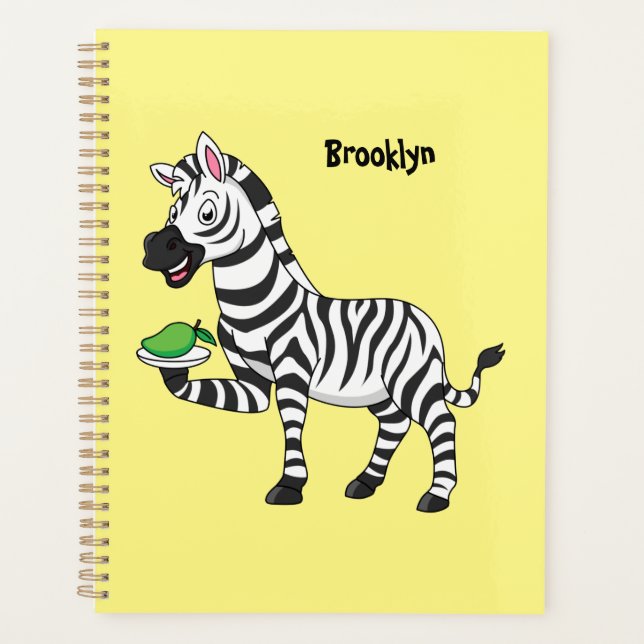 Funny zebra cartoon illustration planer (Vorderseite)