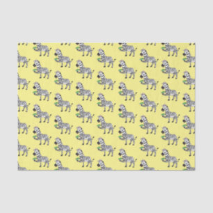 Funny Zebra Cartoon Illustration Seidenpapier
