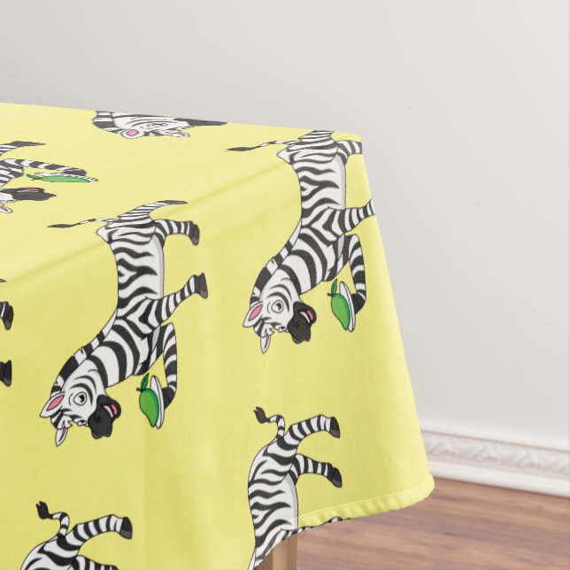 Funny Zebra Cartoon Illustration Tischdecke (Beispiel)