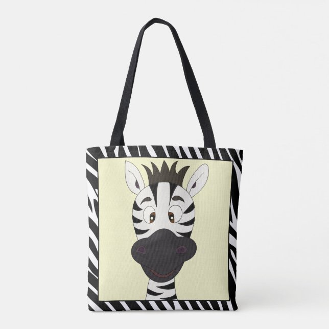 Funny Zebra Cartoon Tasche (Rückseite)