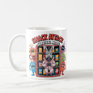 Funny Zebra Pajamas Snack Vending Comic Vector Kaffeetasse