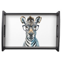 Funny Zebra Tragend Brillen
