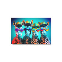 Funny Zebras Niedlich Zoo Animals Party Hats Brill