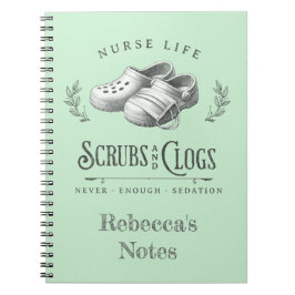 Funny zeichn von Scrubs & Clogs personalisiert Nur Notizblock