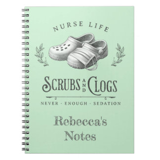 Funny zeichn von Scrubs & Clogs personalisiert Nur Notizblock