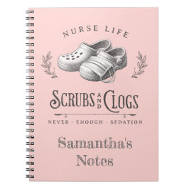 Funny zeichn von Scrubs & Clogs personalisiert Nur Notizblock