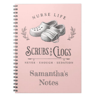 Funny zeichn von Scrubs & Clogs personalisiert Nur Notizblock