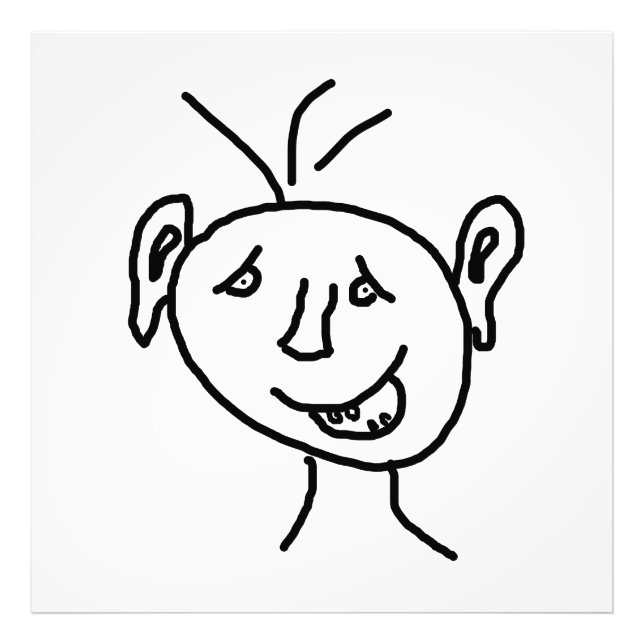 Funny zeichnend Gesicht Fotodruck (Vorne)