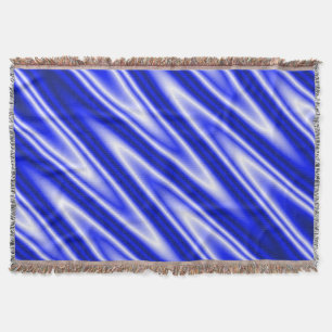 Funny ZigZag Waves blue white + Ihre Idee Decke