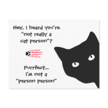 Funny Zitat Black Cat Postcard