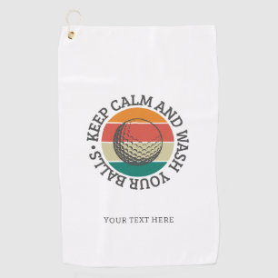 Funny Zitat farbiges Logo - Golfhandtuch