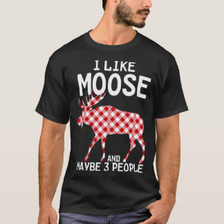 Funny Zitat Ich mag Elche Weihnachten Party und vi T-Shirt