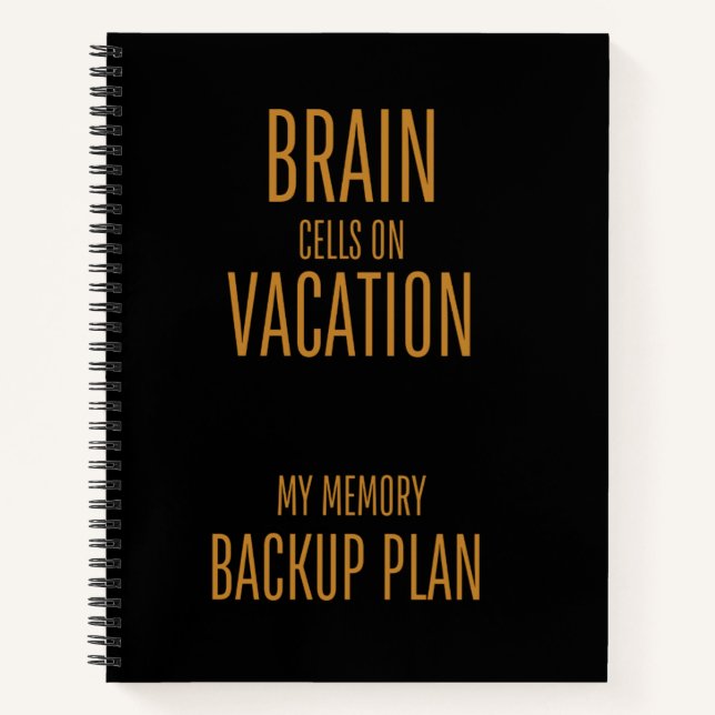 Funny Zitat My Memory Backup Notebook Notizbuch (Vorderseite)