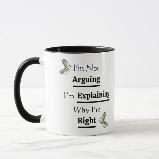 Funny Zitat Schwarz-Weiß moderne Typografie Tasse (Links)