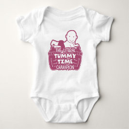 Funny Zitat The Literal Tummy Time Champion Pink Baby Strampler