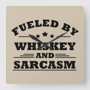 Funny Zitate über Whiskey Liebhaber Quadratische Wanduhr