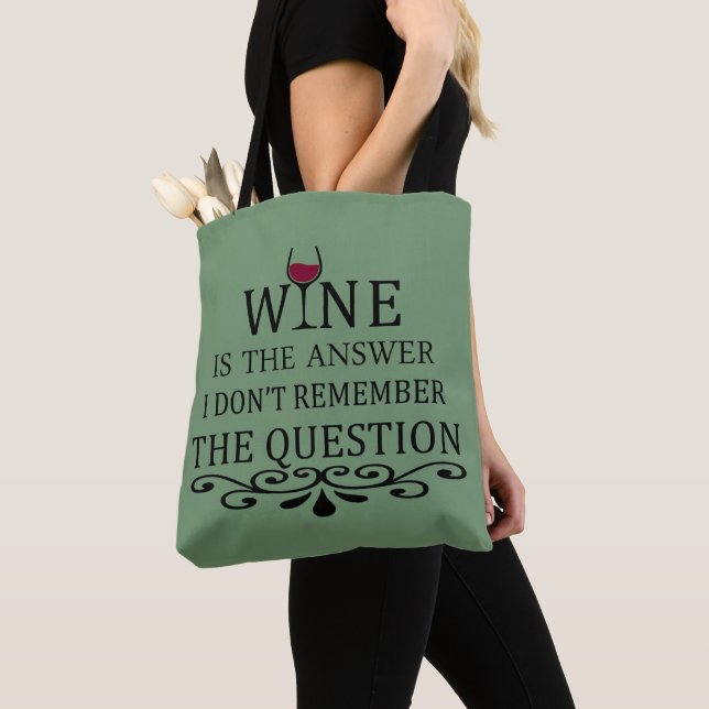 Funny zitiert berühmten Wein drinker Slogan Tasche (Von Nahem)