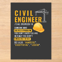 Funny Zivil Engineer Definition Akryllische Einlad