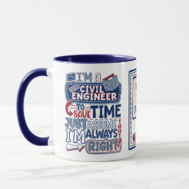 Funny Zivil Engineer immer richtig Tasse