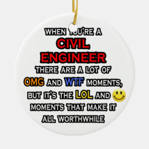 Funny Zivil Engineer ... OMG WTF LOL Keramikornament