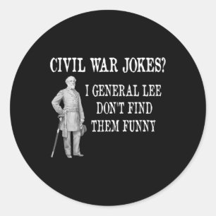 Funny Zivil War Design für History Buff & amp; Hit Runder Aufkleber