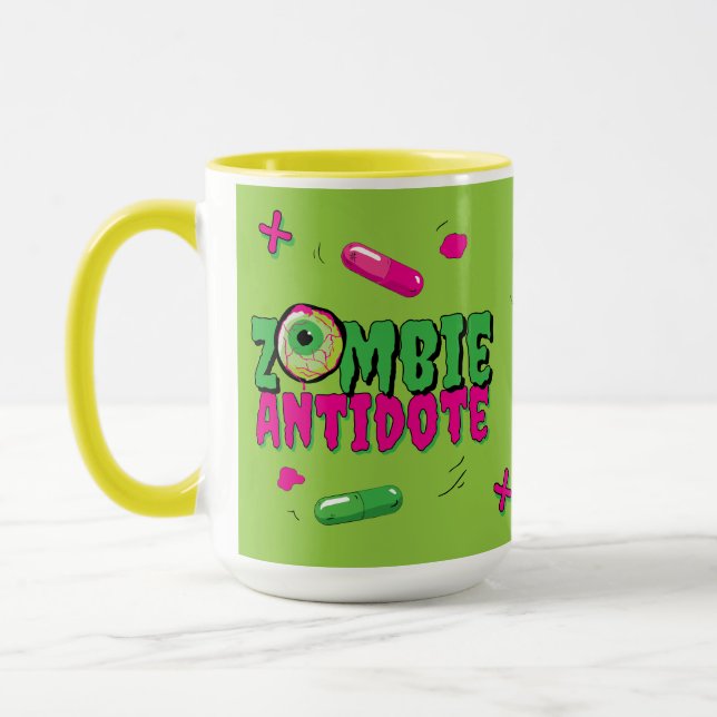 Funny Zombie Antidote.. Shhh.. Zombie Bevor ... Tasse (Links)
