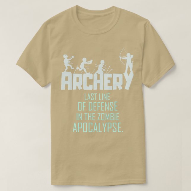 Funny Zombie Archery Gift Print Mens Womens Bow Ar T-Shirt (Design vorne)