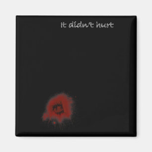 Funny Zombie Bite Halloween Bitten Verletzung Männ Magnet