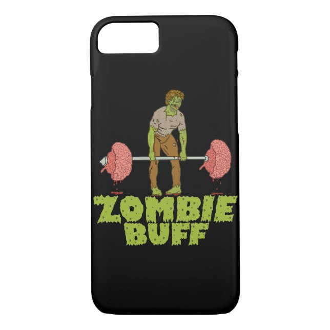 Funny Zombie Buff Weichteil Case-Mate iPhone Hülle (Rückseite)