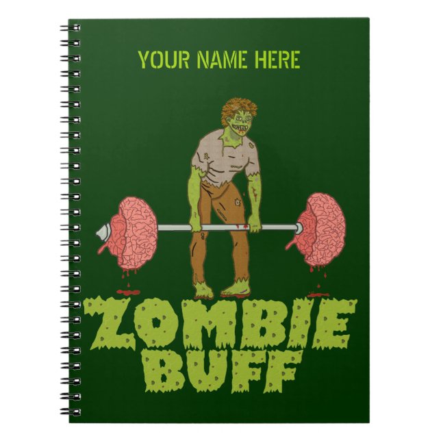 Funny Zombie Buff Weichteil Notizblock (Vorderseite)