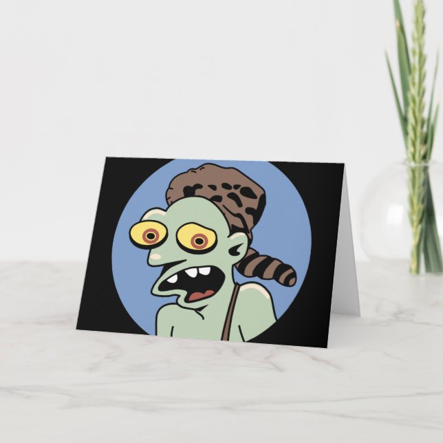 Funny Zombie Hillbilly Grußkarte Karte (Vorderseite)