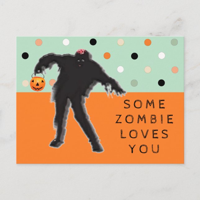 Funny Zombie Postkarte (Vorderseite)