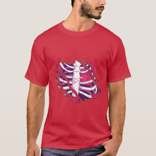 Funny Zombie Ripped Skeletter Skelettmuskulatur -  T-Shirt
