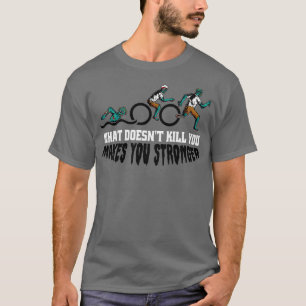 Funny Zombie Triathlon Was tötet ihr? T-Shirt